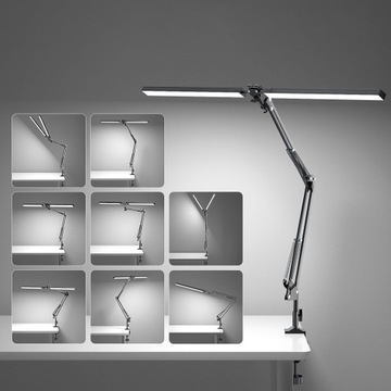 НАСТОЛЬНАЯ ЛАМПА ДВУХСВЕТОДИОДНАЯ НАСТОЛЬНАЯ ЛАМПА ДЛЯ ЧТЕНИЯ 24ВТ