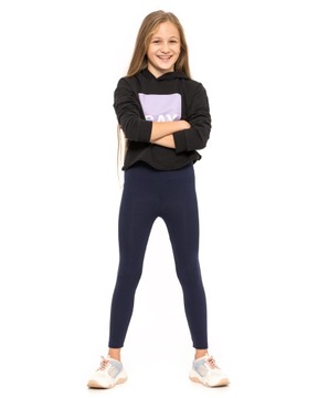 УТЕПЛЕННЫЕ ЛЕГИНГИ ДЛЯ ДЕВОЧЕК, ТЕМНО-СИНИЕ КЕГИ 146