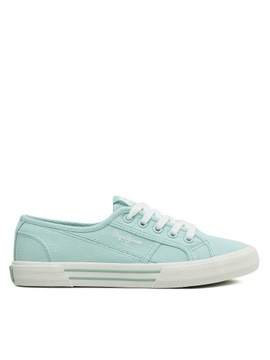 Pepe Jeans Tenisówki Brady Basic W PLS31287 Light Water Green 647