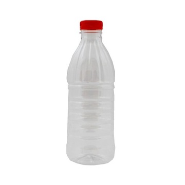Butelki PET 1000ml okrągłe + nakrętki 45 szt