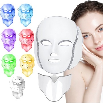 СВЕТОДИОДНАЯ МАСКА 7 ЦВЕТОВ СВЕТОДИОДНАЯ МАСКА СВЕТОТЕРАПИЯ ПОДХОДИТ ДЛЯ ЛИЦА И ШЕИ