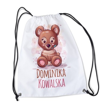 WOREK PLECAK do przedszkola z imieniem DUŻO wzorów