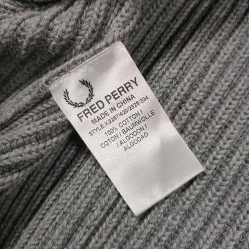 FRED PERRY Sweter Rozsuwany Męski Logowany r. S