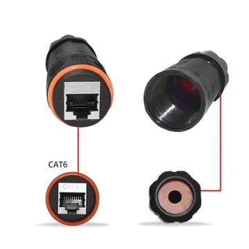 КАБЕЛЬНАЯ СОЕДИНЕНИЕ Герметичный РАЗЪЕМ кабеля Ethernet LAN RJ45 IP68 кат. 6 кат.6