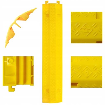 ЗАЩИТНЫЙ ПЭ ПОРОГ КАБЕЛЯ РАБОТАЮЩИЙ ПОРОГ НАКЛАДКА КРЫШКА КАБЕЛЯ ЖЕЛТЫЙ ДО 6 ТОНН