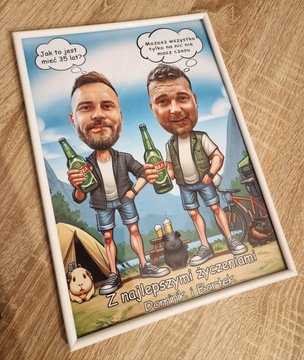 Шарж А4 по фотографии, прикольный подарок, распечатка и рамка БЕСПЛАТНО