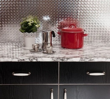 67,5см Самоклеящийся мебельный шпон, мрамор белый-серый-черный.