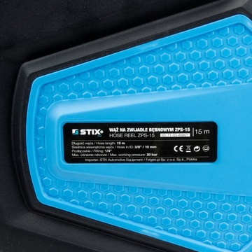 ПНЕВМАТИЧЕСКИЙ ШЛАНГ, АВТОМАТИЧЕСКИ СМАТЫВАЮЩИЙСЯ, 15 М, БАРАБАН STIX