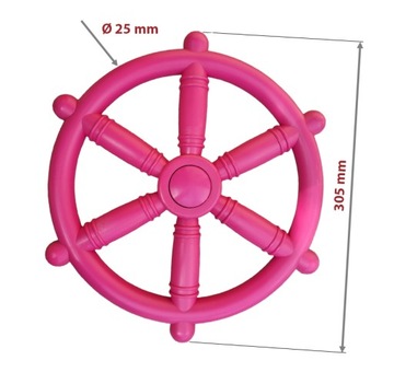 СОЛНЦЕ - РУЛЕВОЕ КОЛЕСО - РУЛЕВКА ДЛЯ ДЕТСКОЙ ПЛОЩАДКИ РОЗОВЫЙ BK