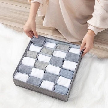 ZESTAW ORGANIZERÓW 5 SZT DO SZUFLAD KOMODY SZAFY ORGANIZER NA BIELIZNĘ