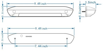 Уличный светодиодный светильник, для кемпера 12В, для тента, ЧЕРНЫЙ