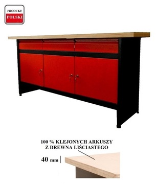 Stół warsztatowy do garażu ślusarski narzędziowy KOLORY szafka półka