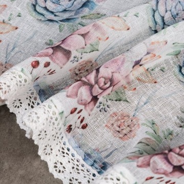 Firana zazdrostka DORA 60x150 koronka wzór kwiaty