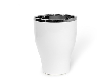 Doniczka osłonka ceramiczna 17x8,5 cm BIAŁA