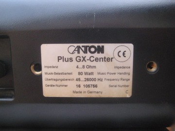 Canton Plus GX Center 80 Вт 4..8 Ом Центральный динамик