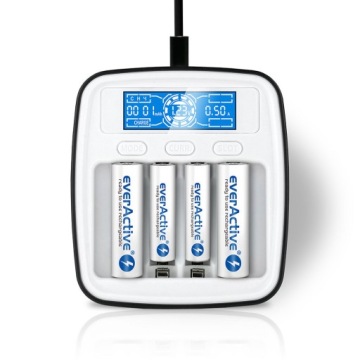 Everactive NC1000M 4 AA, AAA, R6, R3 зарядное устройство для пальчикового ЖК-дисплея