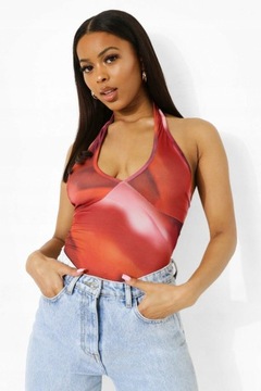 BOOHOO BODY DAMSKIE CZERWONE DOPASOWANE