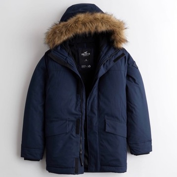 parka męska granatowa HOLLISTER Abercrombie USA L