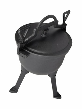 ВЕНГЕРСКИЙ ЧУГУННЫЙ КАУЛДЕЛЬ 4.5Л ДЛЯ КЕМПИНГА НА УЧАСТОКЕ РЕКАВИЦА + БЕСПЛАТНО