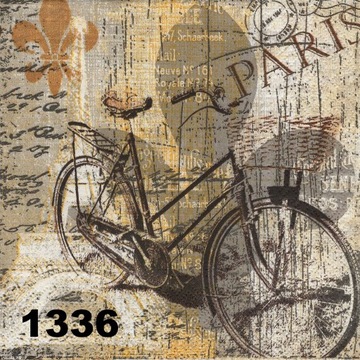 Serwetki do decoupage-1szt- RETRO- ROWER -NR 1336