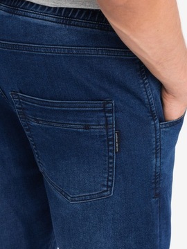 Spodnie męskie jeansowe joggery niebieskie OM-PADJ-0106 M