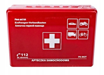 ZESTAW PIERWSZEJ POMOCY DO BAGAŻNIKA SAMOCHODU GAŚNICA 1KG APTECZKA TRÓJKĄT