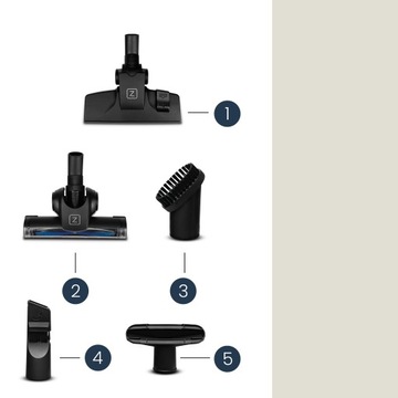 Циклонный пылесос без мешка 4000 Вт, класс A Hepa, компактный и тихий Zeegma