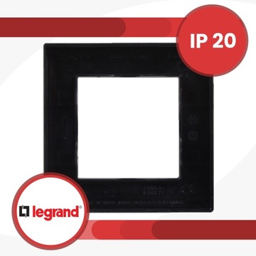 Одинарная рамка Black Legrand Niloe Step