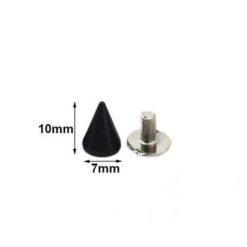 10pcs More Color Brass Bullet Cone Spike Punk Screwback Studs Bag Clothes
