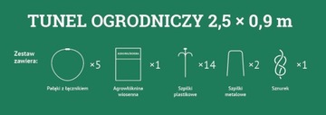 САДОВЫЙ ТУННЕЛЬ AGR НЕТКАНАЯ МИНИ-ТЕПЛИЦА 2,5х0,9м