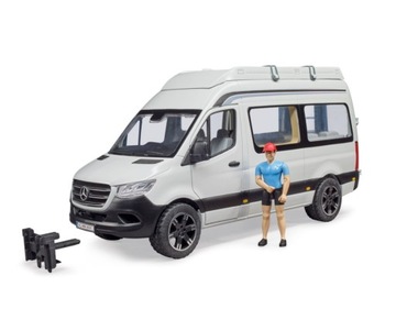 BRUDER 02672 Mercedes Benz biały camper + akcesoria