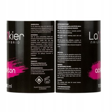 La'kier Zestaw płynów do paznokci Aceton + Cleaner