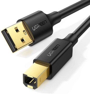 Кабель принтера UGREEN USB 2.0 A-B, позолоченный, 3 м