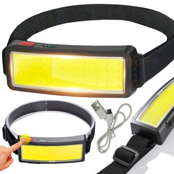 LATARKA LED CZOŁOWA AKUMULATOROWA MOCNA CZOŁÓWKA TAKTYCZNA USB WODOODPORNA