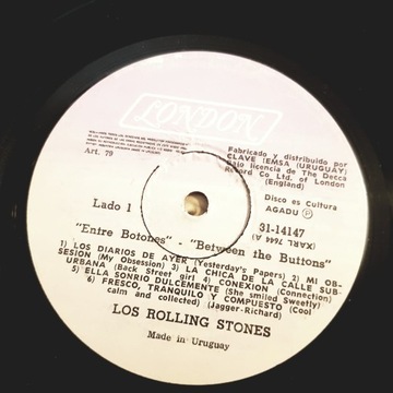 The Rolling Stones между кнопками Уругвай 67