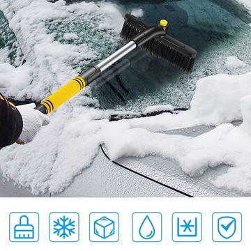 СКРЕБОК ДЛЯ ЛЬДА С МЕТЛОЙ АВТОМОБИЛЬНЫЙ СКРЕБОК ЩЕТКА ДЛЯ СНЕГА 2 В 1