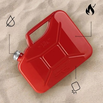 МЕТАЛЛИЧЕСКАЯ ТОПЛИВНАЯ КАНИСТРА VALPRO С КРЫШКОЙ 10 Л КРАСНАЯ