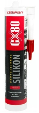 Silikon wysokotemperaturowy CX-80 CZERWONY 310 ml