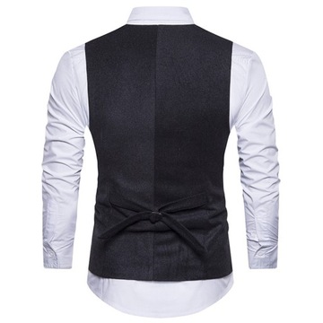 New Slim fitting Man Suit Vest Men's Woolen Vest C