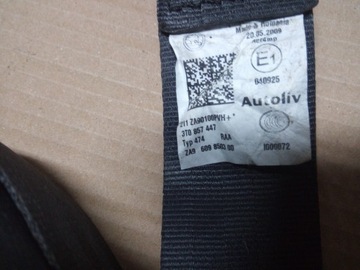 РЕМЕНЬ ЗАДНИЙ ЛЕВЫЙ ПРАВЫЙ SKODA SUPERB II