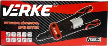 NITOWNICA RĘCZNA DO NITÓW NITY DŹWIGNIOWA 5 KOŃCÓWEK DO NITOWANIA SOLIDNA!!