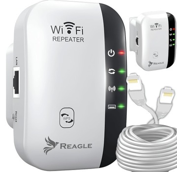 WZMACNIACZ SIECI SYGNAŁU WIFI 2.4 GHz 802.11n REAPETER 300MB/S EXTENDER 3w1