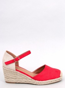 Espadryle na koturnie PLATTEN RED 37