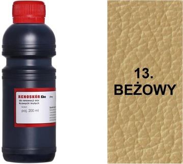 BEŻOWA 13 FARBA RENOSKÓR 200 ml DO SKÓRZANEGO FOTELA WYPOCZYNKU LICA G12-91