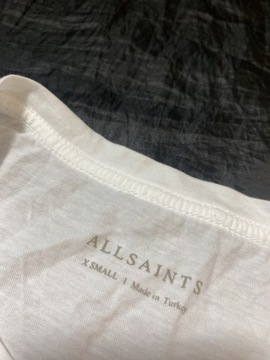 AllSaints Spitalfields All Saints oryginalny Biały T SHIRT/ koszulka /S