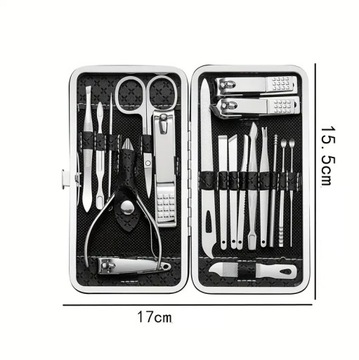 НАБОР НОГТЕЙ ДЛЯ МАНИКЮРА ПЕДИКЮРА 20 ЭЛЕМЕНТОВ