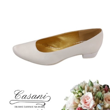 Casani Shoes 43 IVORY большие широкие свадебные балетки