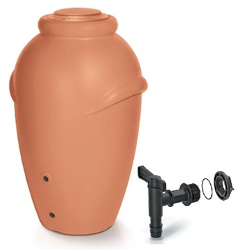 Zbiornik dekoracyjny na wodę deszczową 360L AQUACAN 360 litrów AMFORA +KRAN