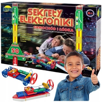 SEKRETY ELEKTRONIKI ZESTAW NAUKA SAMOCHÓD I ŁÓDKA