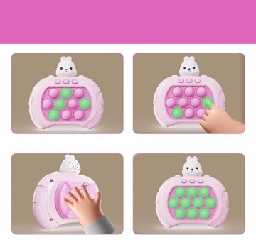 GRA ZRĘCZNOŚCIOWA POP IT POPIT ELEKTRYCZNA ANTYSTRESOWA ZABAWKA KRÓLICZEK